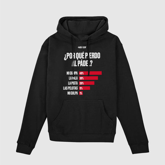Sudadera "POR QUÉ PIERDO AL PÁDEL"